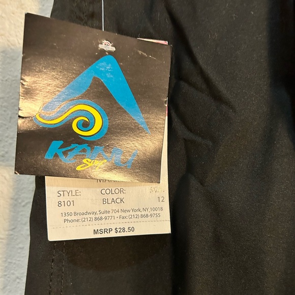 NWT Kanu Surf Women's Black Stretch Board Shorts Swim Bottom Size 12 - Picture 8 of 10